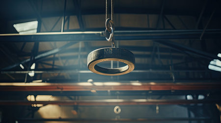 Gymnastics rings in gymの素材
