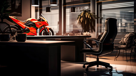 Modern office with open-plan layout.の素材