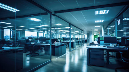 Extreme blurriness entirely unrecognizable office photo ideal backgroundの素材