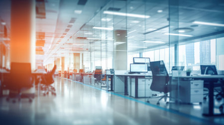 Entirely unrecognizable office photo due to extreme blurriness ideal backgroundの素材