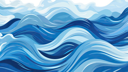 Vibrant lively cartoon waveの素材