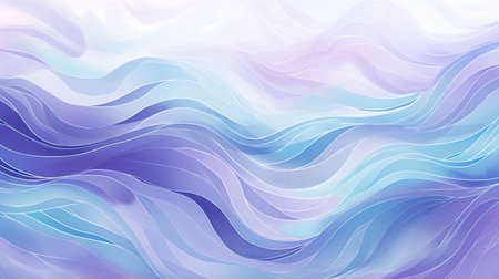 Cheerful amethyst teal and cerulean wave patternの素材