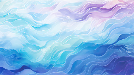 Bright blue violet and turquoise wave pattern backdropの素材