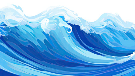Cobalt cerulean and turquoise waves for a fun atmosphereの素材