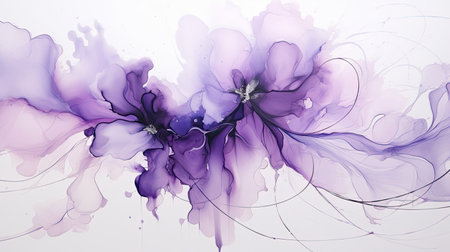 Lavender petals in ethereal inkの素材