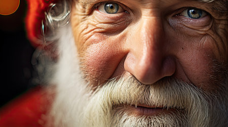 Santa in a warm empathetic pose full of compassionの素材