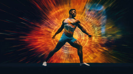 A discus thrower in actionの素材