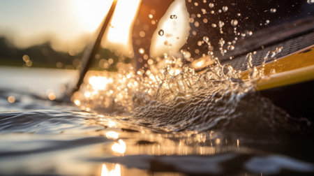 Precision and strength in paddle strokeの素材