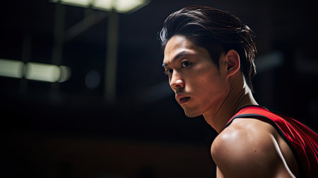 Player's concentration and determinationの素材