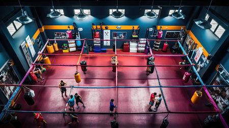 Colorful boxing gym workoutの素材