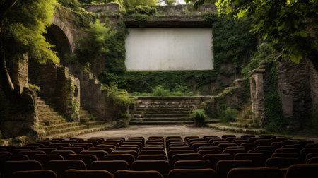 Historic amphitheater transformed into cinemaの素材