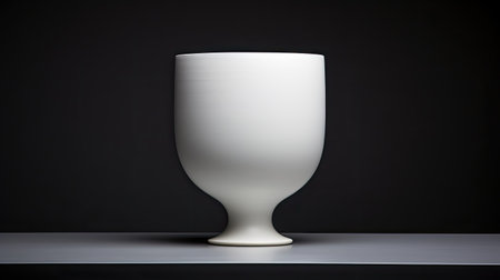 White porcelain pedestal modern aesthetic for beauty productsの素材