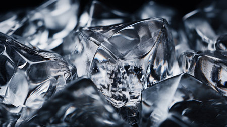 Intricate ice patterns perfect for premium beverage showcasesの素材