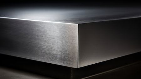 Cool lit brushed steel pedestal for heavy-duty machineryの素材