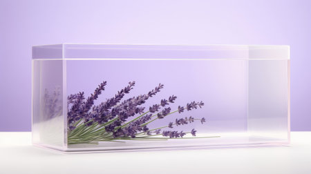 Relaxation product concept in fully open clear plastic boxの素材