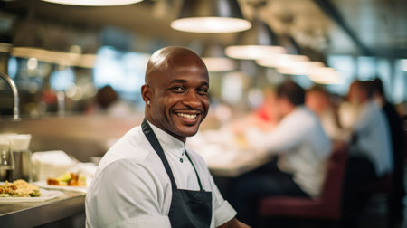 Content inspector assessing kitchen standards dedicated to safetyの素材