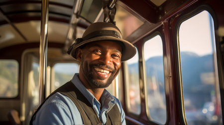Attendant exudes pride in scenic backdrop for cable car ridesの素材