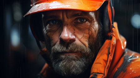 Industrial painter in a technical settingの素材