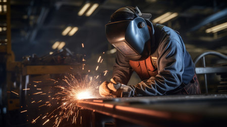 Welding safety inspector ensuring safetyの素材