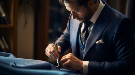 Bespoke suit tailor's attention to detail impeccably tailored suitsの素材