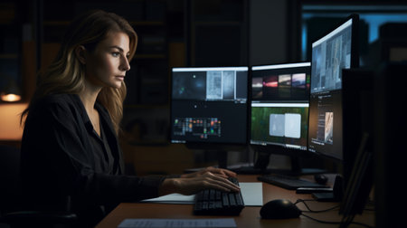 Remote secretary organizes virtual documentsの素材