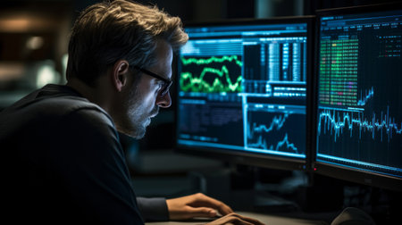 Linguistic researcher deeply engrossed in analyzing phonological patternsの素材