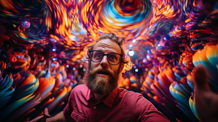 Kaleidoscope of swirling colors dynamic animator energyの素材