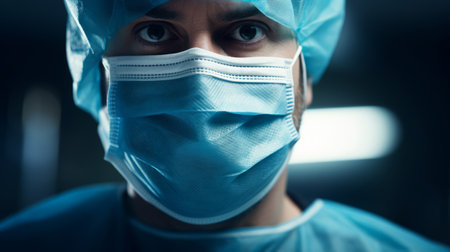 Focused surgeon clean clinical atmosphere dedicationの素材