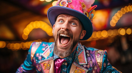 Expressive entertainer vibrant animated backdropの素材