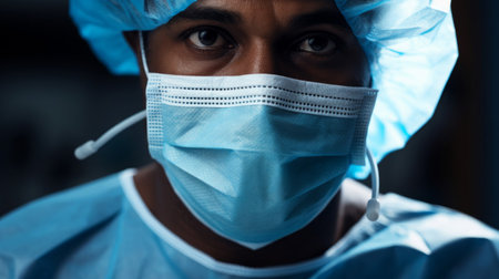 Intense surgeon focus steady hands clinical competenceの素材