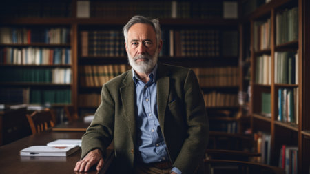 Engrossed academic linguist scholarly ambianceの素材