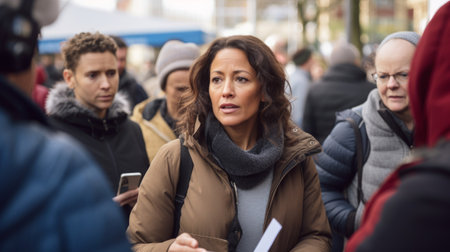 Determined sociologist community interviews grassroots activism natural lightingの素材