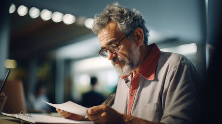 Mathematician with notebook profession essence intellectually stimulating study hintの素材