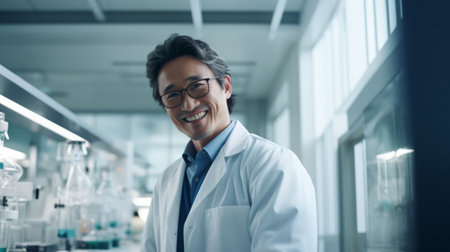 Joyful chemist chemical breakthrough equipped research space hintの素材