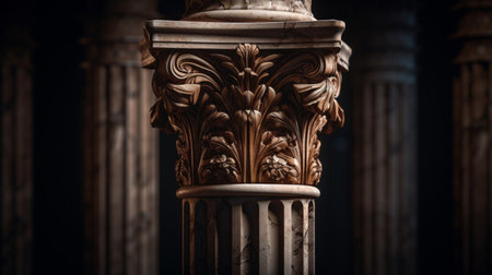 Modern art meets classical Doric column a fusion of erasの素材