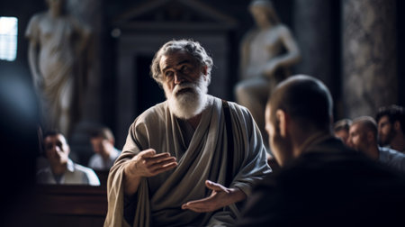 Philosophical discourse transcends reality engaging beings from other universesの素材