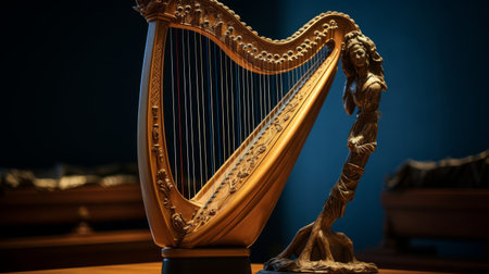 Music from ethereal-threaded lyre crafts air into floating tapestriesの素材