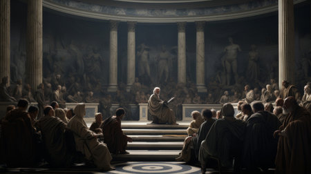 Ethical discussion in amphitheaterの素材