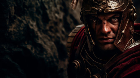 Roman Legionnaire enters enemy fortress aloneの素材