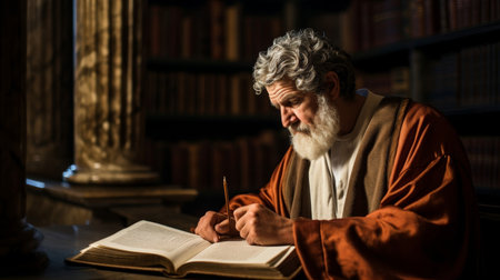 Senator pondering ancient lawsの素材