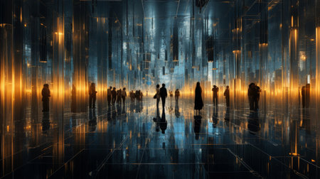 Reflection amidst mirrored surfaces of metaphysical thoughtの素材
