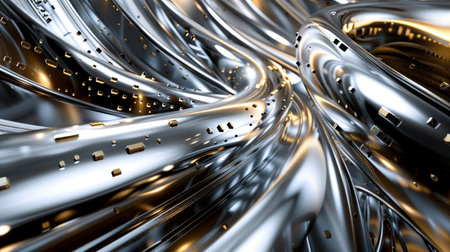 Liquid metal flows forge paths of progress backgroundの素材