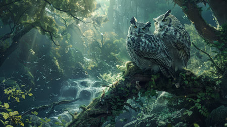 Whispering winds carry forest secrets gentle murmurings a soothing lullaby wallpaperの素材