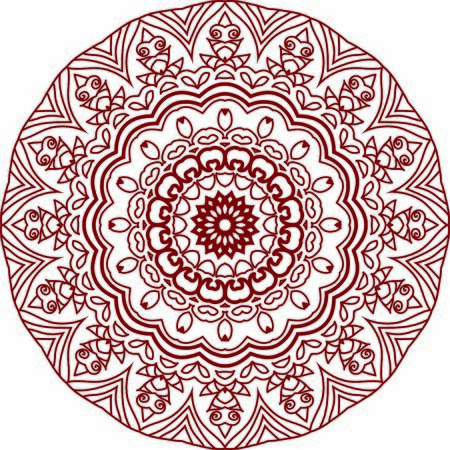 Hindi Mandala Vector Art Pattern Designのイラスト素材