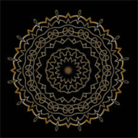 Mandala Premium Goldのイラスト素材