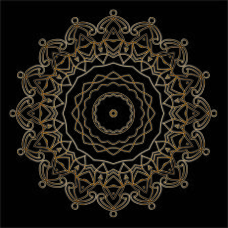 Mandala Premium Goldのイラスト素材
