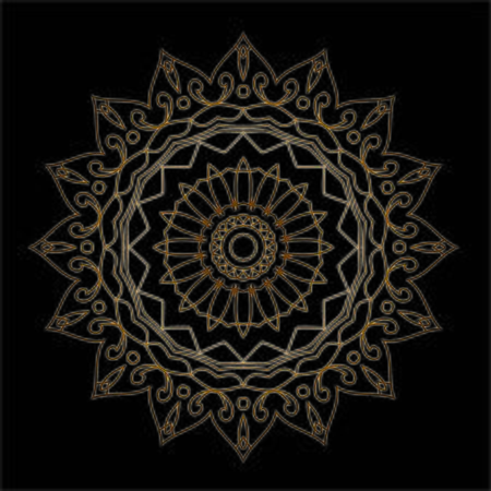 Mandala Premium Goldのイラスト素材