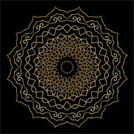 Mandala Premium Goldのイラスト素材