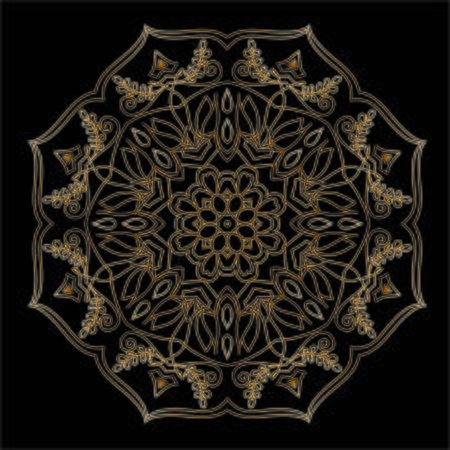 Mandala Premium Goldのイラスト素材