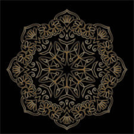 Mandala Premium Goldのイラスト素材